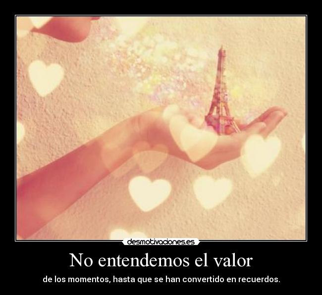 No entendemos el valor - 