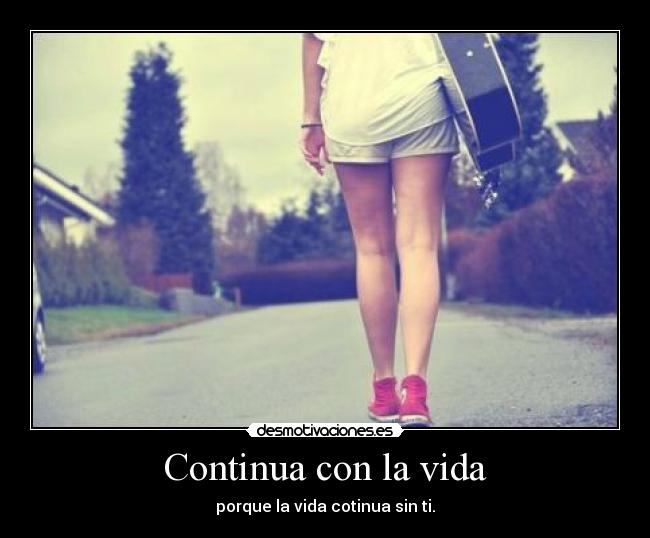Continua con la vida - porque la vida cotinua sin ti.