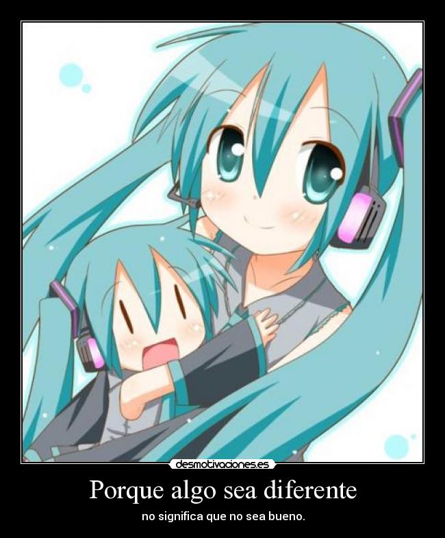 carteles miku hatsune chibimiku vocaloid anime music desmotivaciones