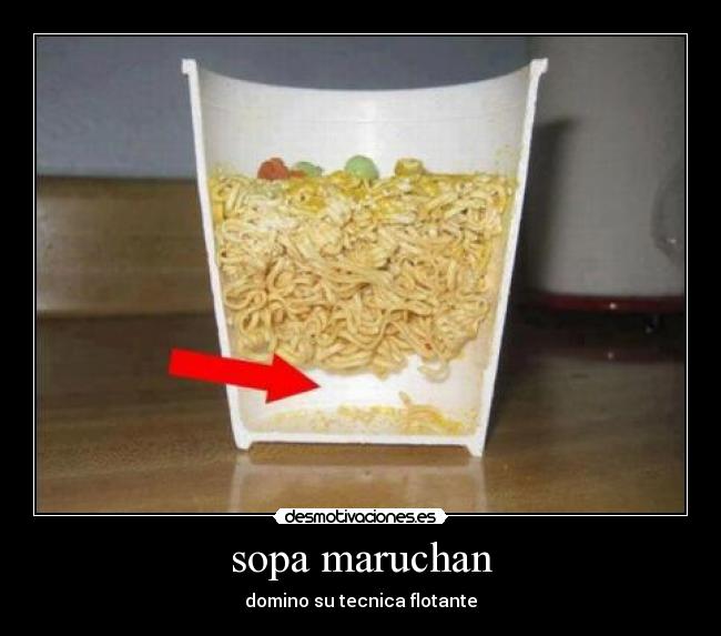 sopa maruchan - domino su tecnica flotante