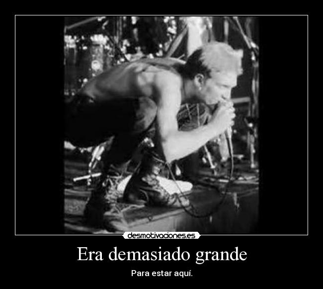 Era demasiado grande -