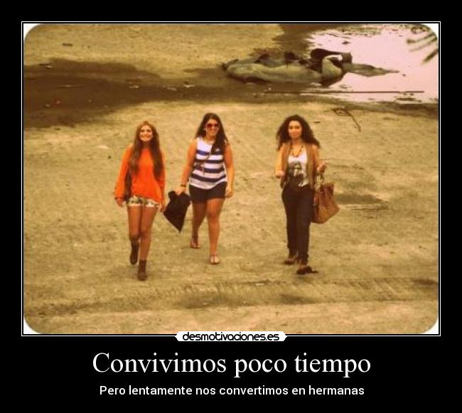 Convivimos poco tiempo - Pero lentamente nos convertimos en hermanas