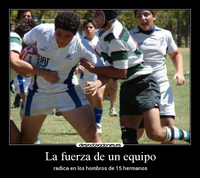 La fuerza de un equipo - radica en los hombros de 15 hermanos