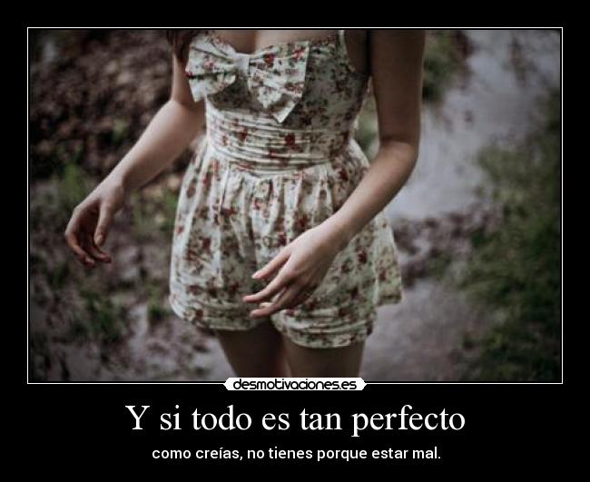 Y si todo es tan perfecto -