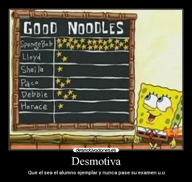 carteles bob esponja desmotivaciones