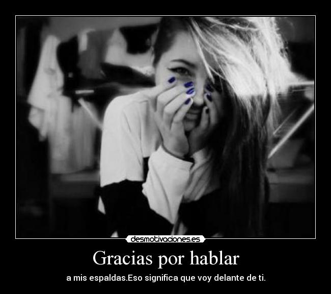 Gracias por hablar -