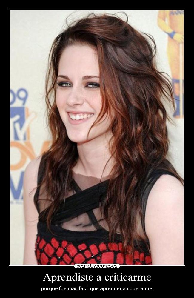 Aprendiste a criticarme - 