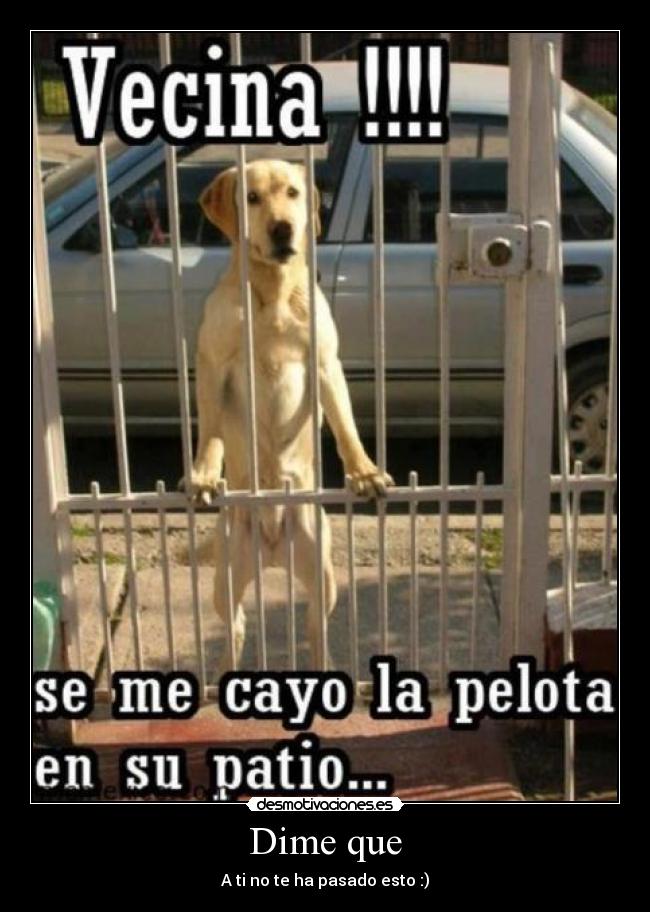 Dime que - A ti no te ha pasado esto :)