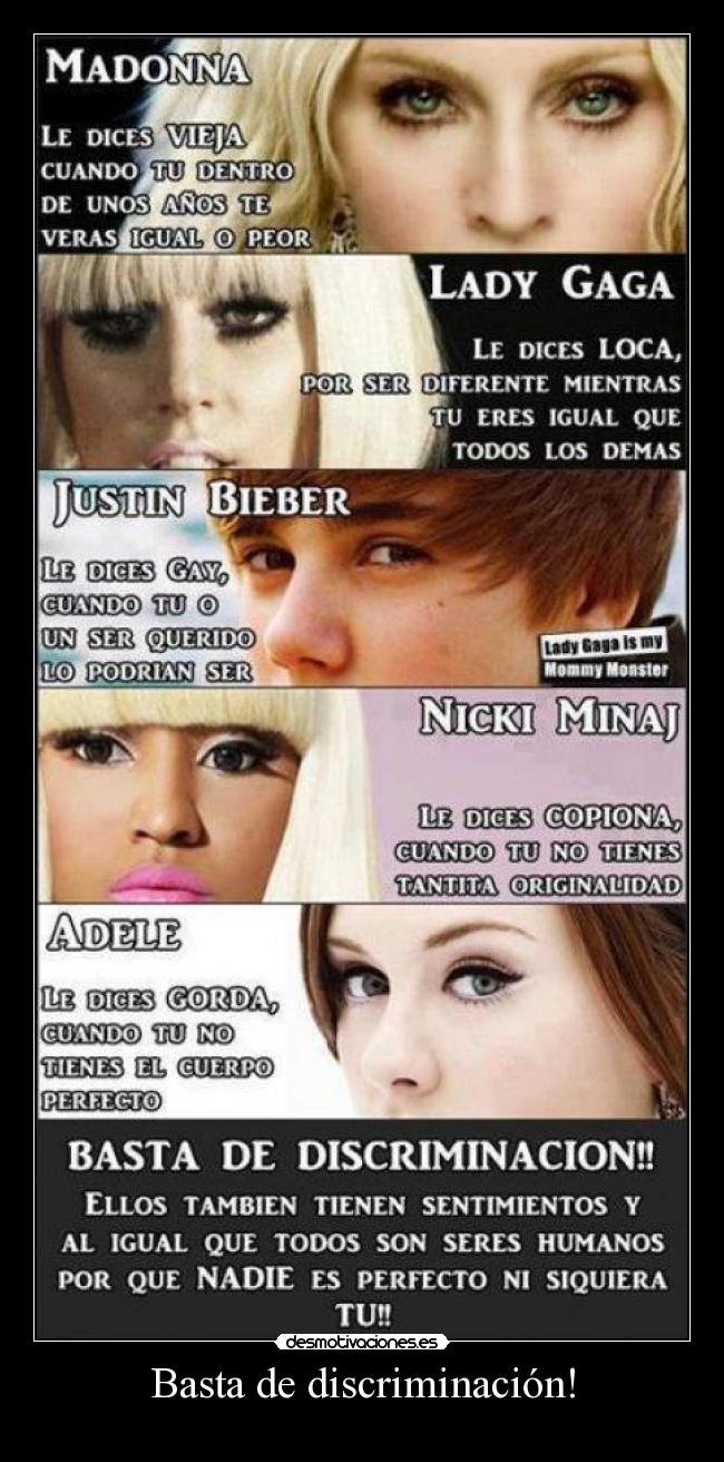 Basta de discriminación! -