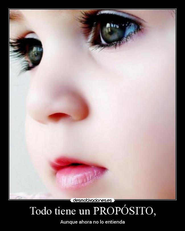 Todo tiene un PROPÓSITO, - Aunque ahora no lo entienda