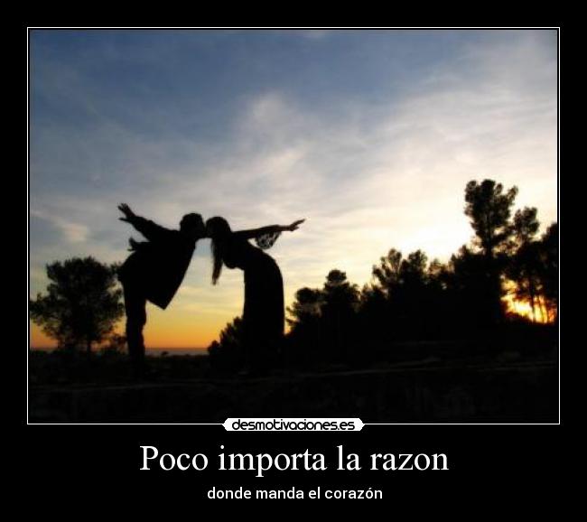 Poco importa la razon - donde manda el corazón