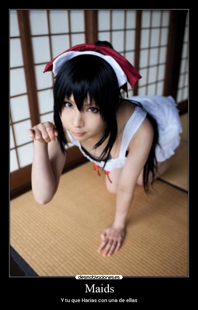 carteles maids anime cosplay wii que harias con una ellas desmotivaciones