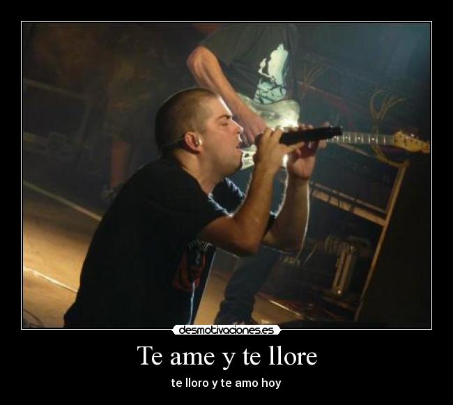 Te ame y te llore - te lloro y te amo hoy