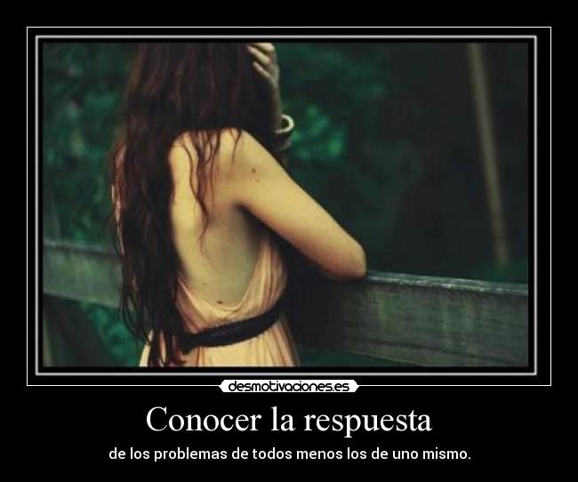 Conocer la respuesta -