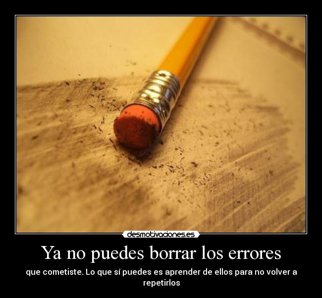 Ya no puedes borrar los errores - 
