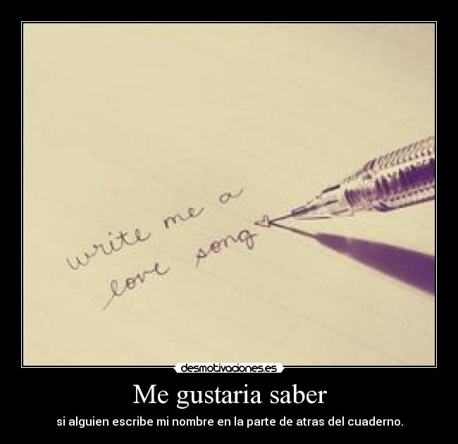 Me gustaria saber -