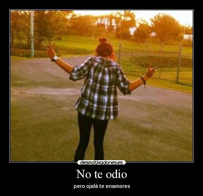 No te odio - pero ojalá te enamores
