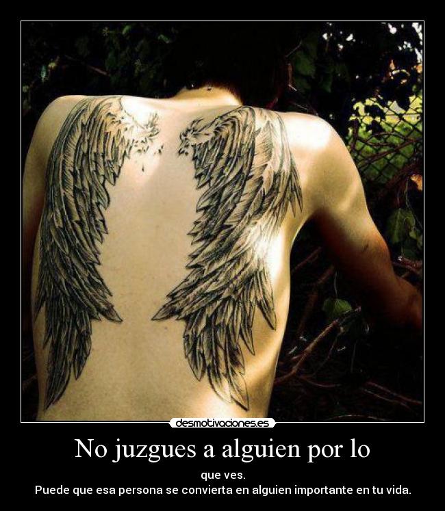 No juzgues a alguien por lo -