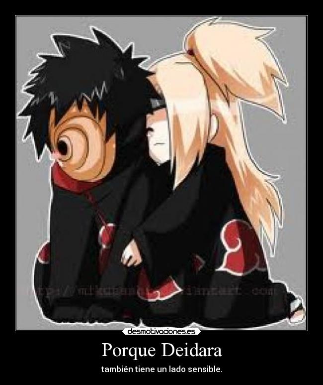 carteles deidara malo con tobi deidara mejoor sempai del mundo tobi tienes suerte desmotivaciones