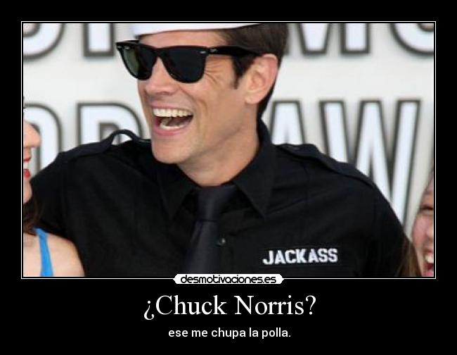 ¿Chuck Norris? - ese me chupa la polla.