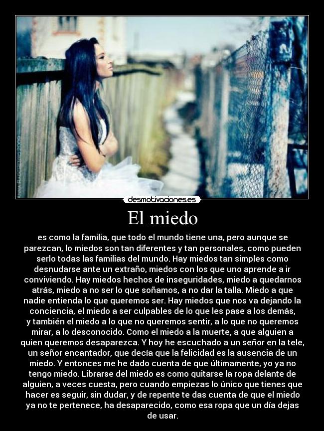 El miedo -