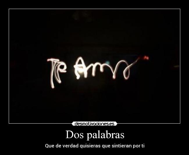 Dos palabras -
