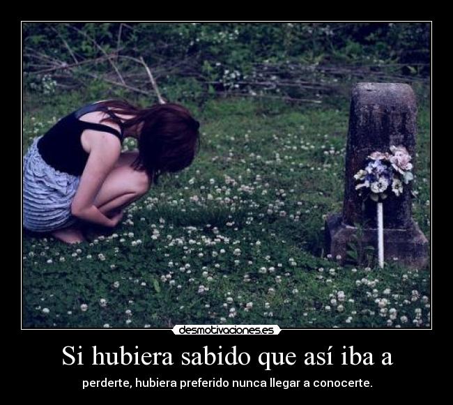 Si hubiera sabido que así iba a -