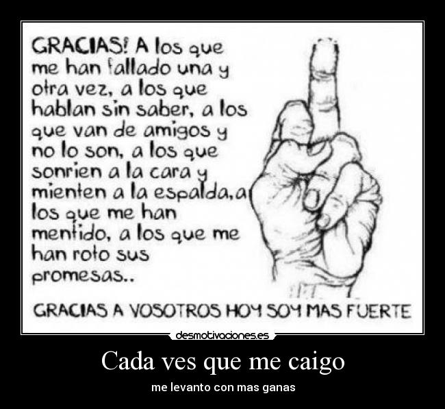 Cada ves que me caigo - 
