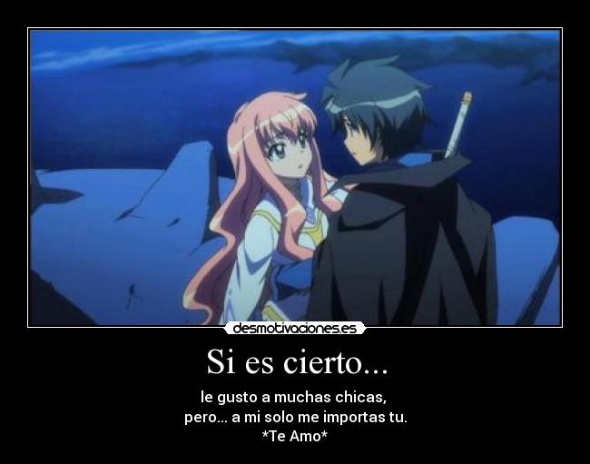 carteles anime saito louise amor cola zero tsukaima desmotivaciones
