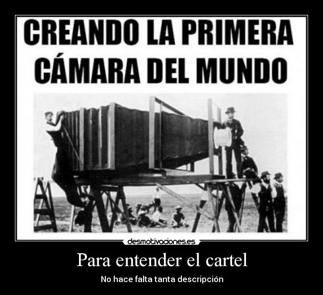 Para entender el cartel - No hace falta tanta descripción