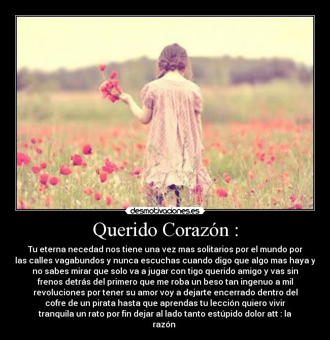 Querido Corazón : - 