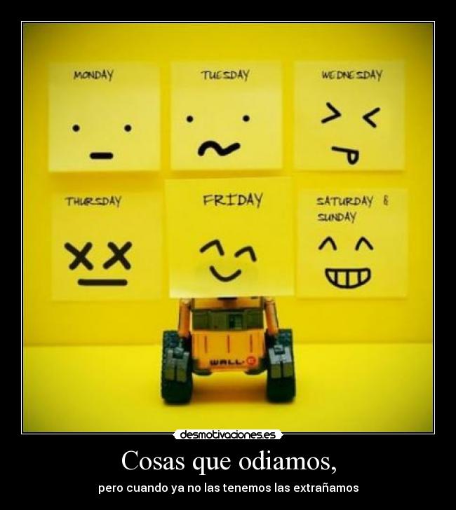 Cosas que odiamos, -