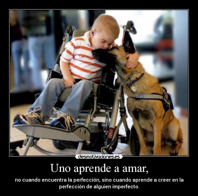 Uno aprende a amar, - no cuando encuentra la perfección, sino cuando aprende a creer en la
perfección de alguien imperfecto.