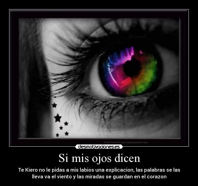 Si mis ojos dicen -