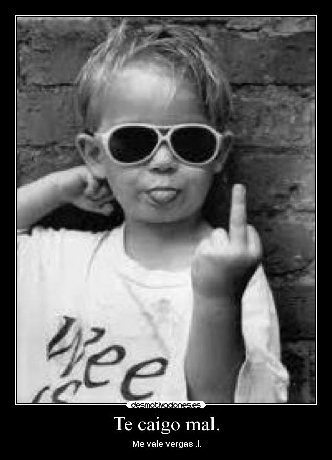 Te caigo mal. -