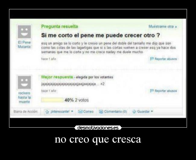 no creo que cresca - 