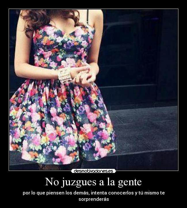 No juzgues a la gente - 