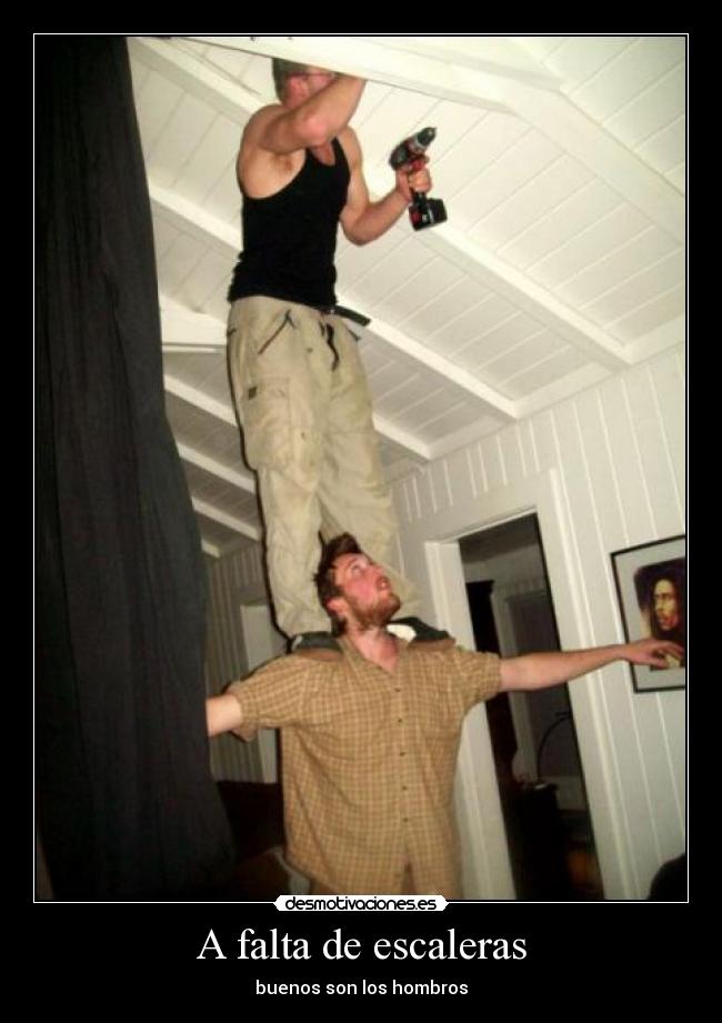 A falta de escaleras -