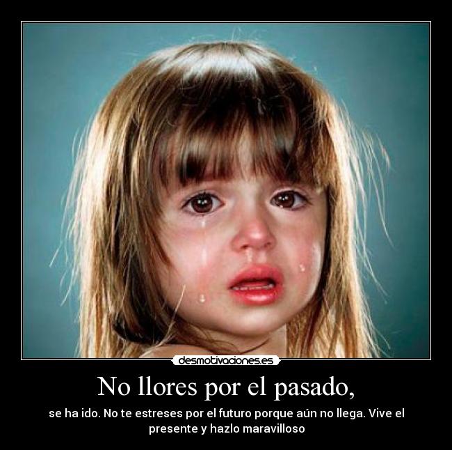 carteles pasado llores por pasado desmotivaciones