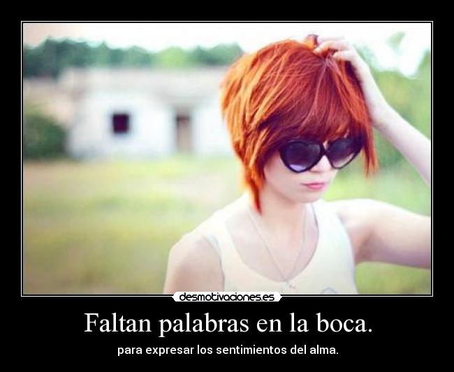Faltan palabras en la boca. - 