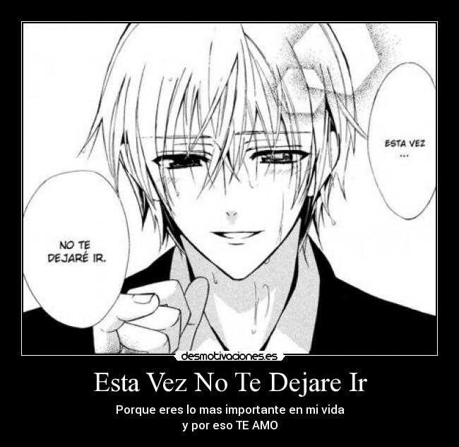 Esta Vez No Te Dejare Ir - Porque eres lo mas importante en mi vida
y por eso TE AMO