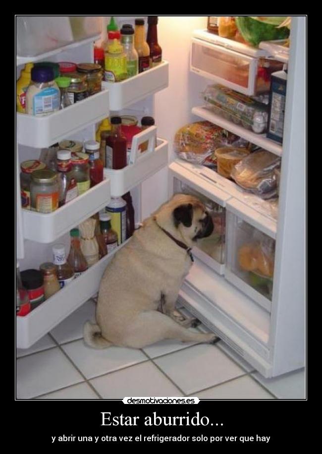Estar aburrido... -