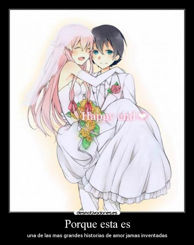 carteles mirai nikki gasai yuno psicopata yukki amano happy end desmotivaciones