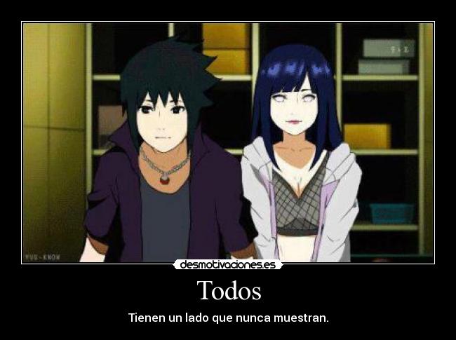 carteles anime naruto sasuke hinata son diferentes desmotivaciones