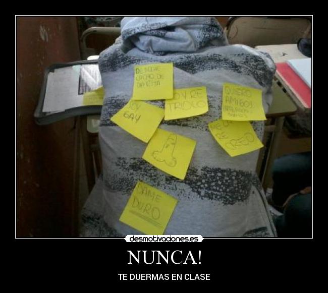 NUNCA! -