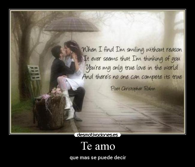 Te amo - que mas se puede decir