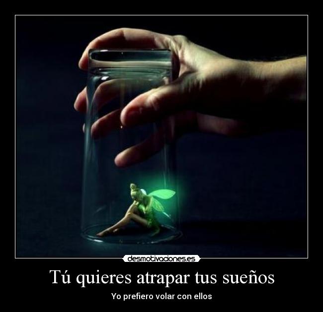 Tú quieres atrapar tus sueños - Yo prefiero volar con ellos