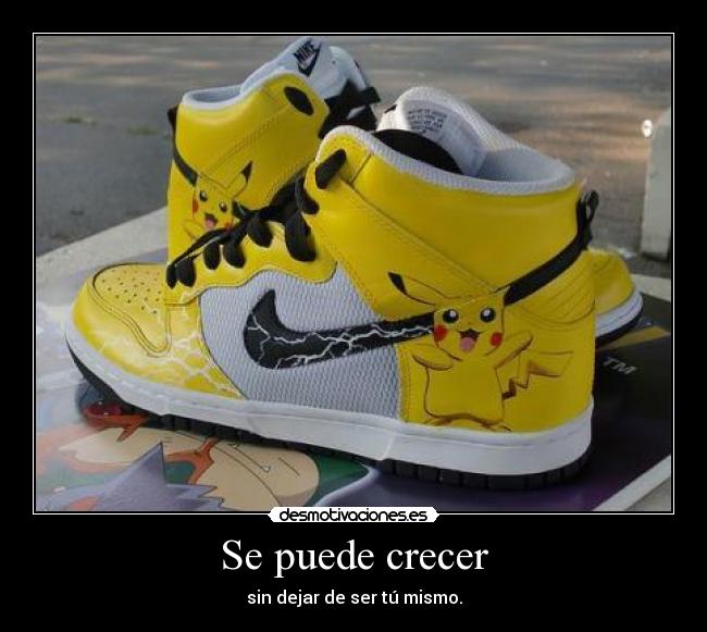 carteles nike pikachu pokemon crecer desmotivaciones