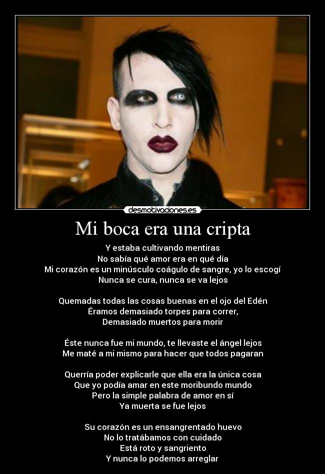Mi boca era una cripta -