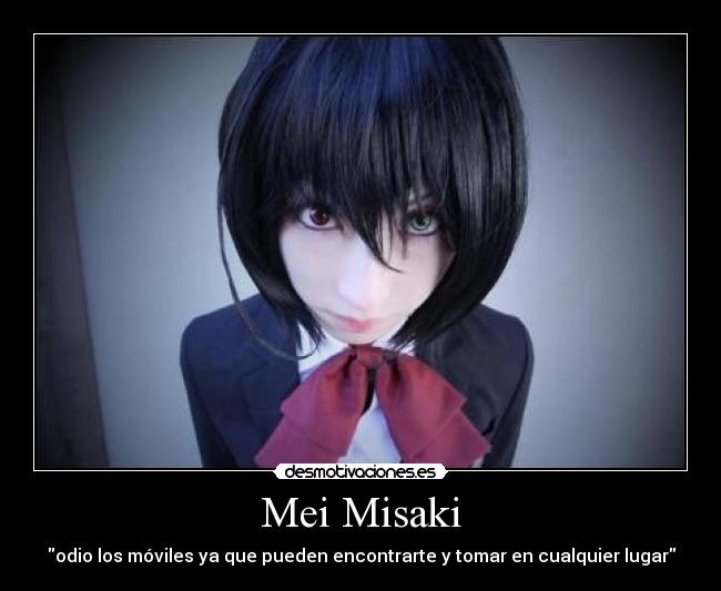 carteles mei misaki another cosplay acerca los moviles desmotivaciones